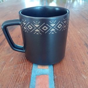 Peet's Coffee 12oz Brown/Gold Patterned Mug